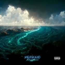 house cover artwork - for Ambient, Dark Ambient Music - style Cinematic Style, Dark Fantasy - in Blue, Green Color
