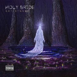 Holy Bride premade metalcore album cover art design - for Ambient, Dark Ambient Music - style Conceptual Art, Dark Fantasy - in Blue, Purple Color