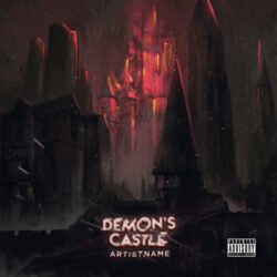 Gothic Cover Art - for Black Metal, Death Metal Music - style Dark Fantasy, Gothic Art - in Red, Black Color