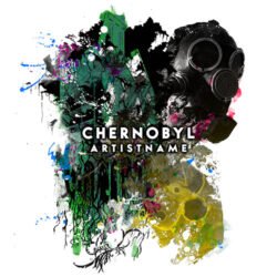 Chernobyl premade grunge album cover art design - for Alternative Metal, Ambient Music - style Abstract, Collage - in Green, Black Color