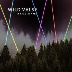 Wild Valse premade edm album cover art design - for Ambient, Dark Synth Music - style Cinematic Style, Minimalist - in Green, Blue Color