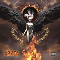 Nu Metal Cover Art - for Heavy Metal, Gothic Metal Music - style Dark Fantasy, Surrealist - in Black, Brown Color