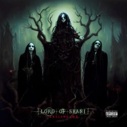 Pyramid Cover Art - for Black Metal, Death Metal Music - style Dark Fantasy, Gothic Art - in Green, Black Color