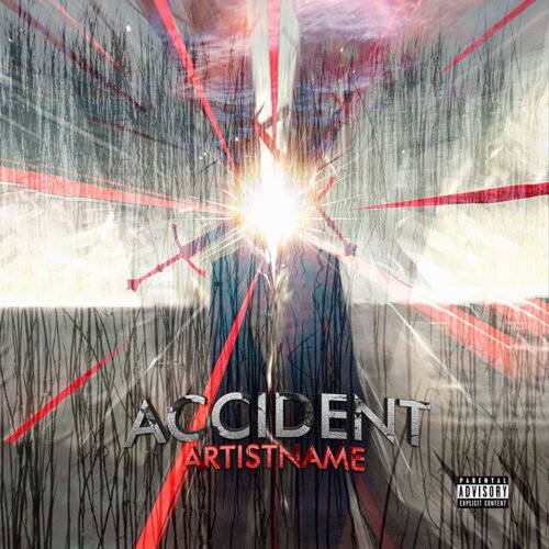Alternative Rock Album Cover - for Alternative Rock, Experimental Music - style Abstract, Conceptual Art - in Red, White Color