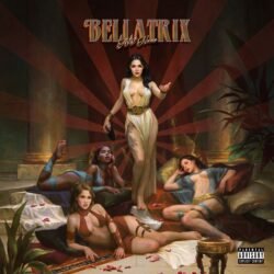 Vintage Album Cover - for Contemporary R&B, Dark Pop Music - style Cinematic Style, Conceptual Art - in Red, Brown Color
