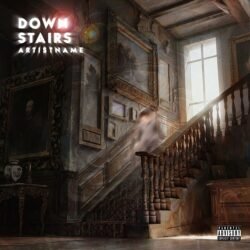 Pop Cover Art - for Ambient, Alternative Rock Music - style Cinematic Style, Dark Fantasy - in Brown, Grey Color