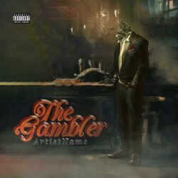 Classic Album Cover - for Hip-Hop, Alternative Hip-Hop Music - style Surrealist, Noir - in Red, Brown Color