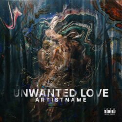 Romance Cover Art - for Alternative Rock, Indie Rock Music - style Abstract, Drip Painting - in Blue, Brown Color