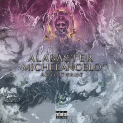 New age Album Cover - for Alternative Metal, Ambient Music - style Baroque, Neoclassical Art - in Purple, Pink Color