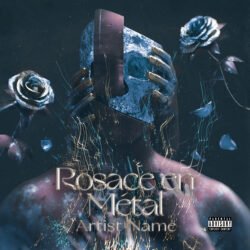 Skull Cover Art - for Alternative Metal, Gothic Metal Music - style Dark Fantasy, Dark Surrealism - in Blue, Purple Color