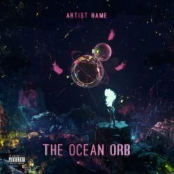 Sci-Fi Album Art - for Ambient, Dark Ambient Music - style Cinematic Style, Conceptual Art - in Blue, Pink Color