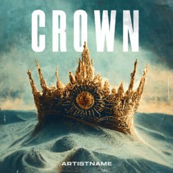hiphop album cover art - for Hip-Hop, Trap Music - style Cinematic Style, Dark Fantasy - in Blue, Yellow Color