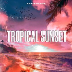 ibiza cover art - for Chillwave, Synth-Pop Music - style Photographic, Collage - in Pink, Blue Color