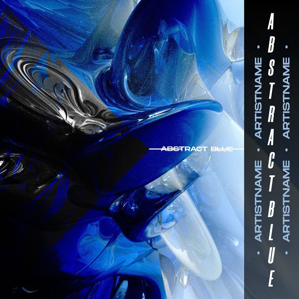 Abstract Blue Album Cover Art