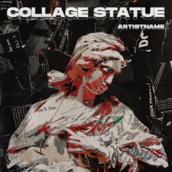 Collage statue premade album cover art