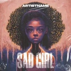 Sad girl premade album cover art