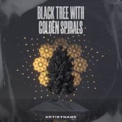 Minimal album cover art - for Ambient, Dark Ambient Music - style Abstract, Conceptual Art - in Black, Grey Color