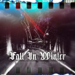 Metalcore Album Cover Art - For Alternative Metal, Black Metal Music - Style Collage, Dark Surrealism - In Blue, Red Color