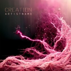 Techno album cover art - for Ambient, Chillout Music - style Abstract, Conceptual Art - in Pink, Purple Color