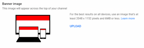 Upload Youtube Banner Image