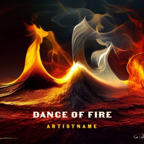 Dance Of Fire Album Cover Art - for Dance-Pop, EDM Music - style Abstract, Cinematic Style - in Red, Orange Color