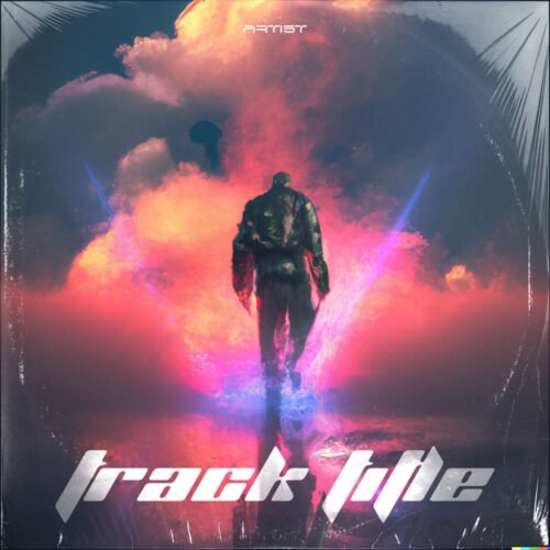 Doomsday premade album cover art - for Hip-Hop, Trap Music - style Cinematic Style, Conceptual Art - in Red, Pink Color