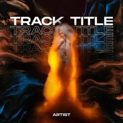 Glowing Fire Premade Album Cover Art
