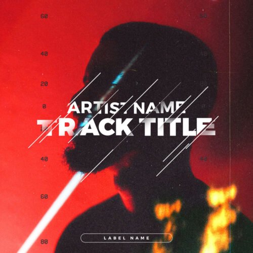 Buy Red Silhouettes R&b Premade Album Cover Art • Buy Cover Artwork