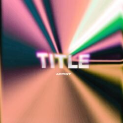 Chrome premade album cover art - for Electronic, Synth-Pop Music - style Abstract, Glitch Art - in Pink, Green Color