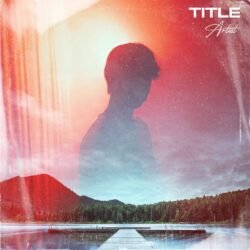 Lake Shadow premade album cover art - for Indie Rock, Alternative Rock Music - style Double Exposure, Cinematic Style - in Red, Orange Color