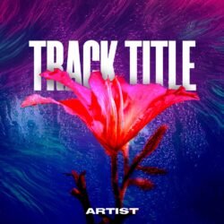 Simple Flower premade album cover art - for Ambient Pop, Art Pop Music - style Abstract, Collage - in Red, Pink Color