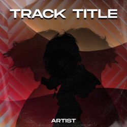 Twin Silhouette premade album cover art - for Alternative Rock, Indie Rock Music - style Double Exposure, Collage - in Red, Brown Color
