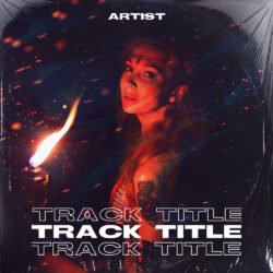Dark quest premade album cover art - for Dark Pop, Alternative Rock Music - style Dark Fantasy, Photographic - in Red, Orange Color