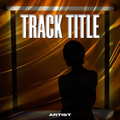 Golden girl premade album cover art - for Ambient, Chillout Music - style Cinematic Style, Conceptual Art - in Yellow, Orange Color