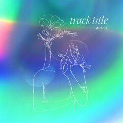 Line art premade album cover art - for Indie Pop, Ambient Pop Music - style Line Art, Minimalist - in Blue, Green Color
