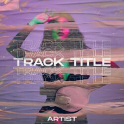 Sandstorm premade album cover art - for Electronic, Synth-Pop Music - style Glitch Art, Collage - in Purple, Pink Color