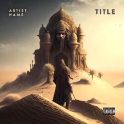 Thrash Metal Cover Artwork - for Ambient, Dark Ambient Music - style Conceptual Art, Dark Fantasy - in Brown, Cream Color