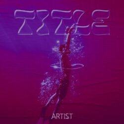 Under premade album cover art - for Ambient, Dark Pop Music - style Acid Graphics, Conceptual Art - in Purple, Blue Color