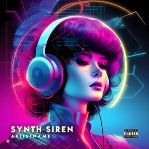Synth Siren Premade Album Cover Art
