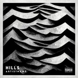 premade post-punk album cover art - for Alternative Rock, Ambient Music - style Abstract, Minimalist - in Black, Grey Color