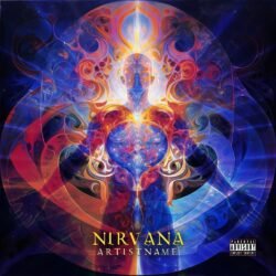 Nirvana premade album cover art - for Psychedelic Rock, Ambient Music - style Psychedelic Art, Conceptual Art - in Blue, Purple Color