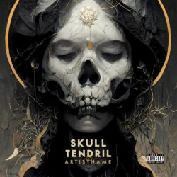 Skull Tendril Premade Album Cover Art