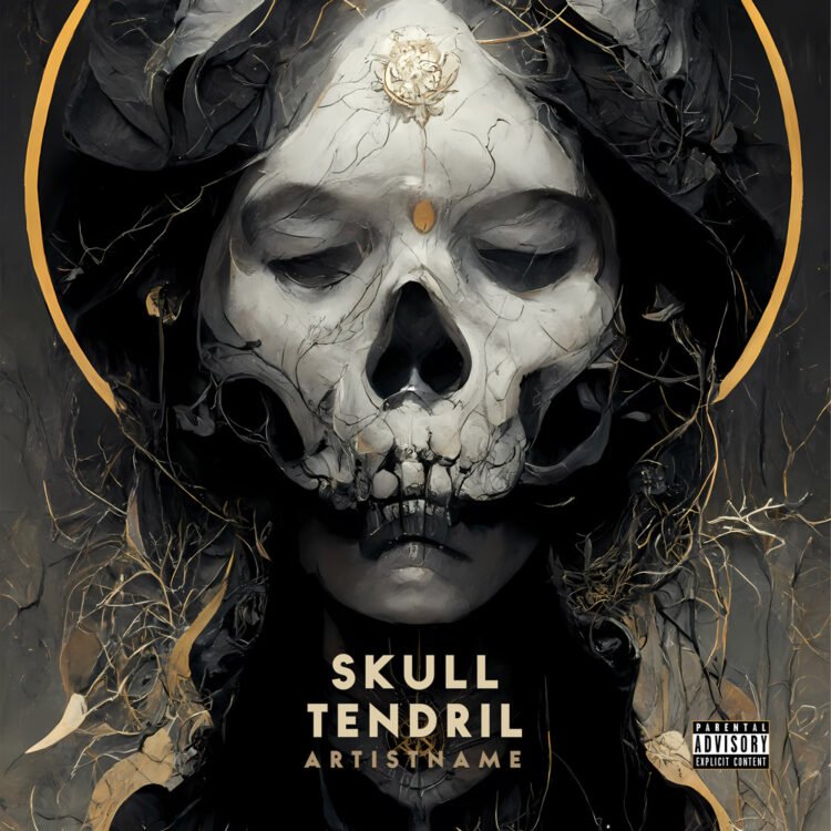 Skull Tendril Premade Album Cover Art