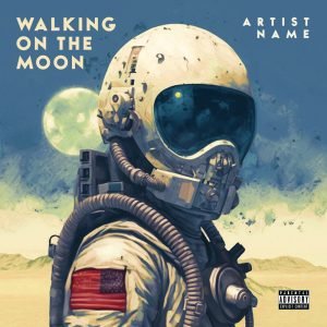 Walking On The Moon Premade Album Cover Art
