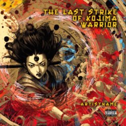 manga premade album cover art - for Alternative Hip-Hop, Trap Metal Music - style Anime, Manga - in Red, Yellow Color