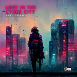 Lost In The Cyber City Premade Album Cover Art