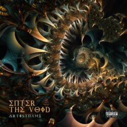 Enter The Void premade album cover art - for Ambient, Dark Ambient Music - style Abstract, Conceptual Art - in Orange, Brown Color