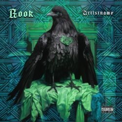Rook premade album cover art - for Dark Ambient, Dark Folk Music - style Dark Fantasy, Gothic Art - in Green, Blue Color
