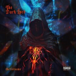 The Dark Lord premade album cover art - for Black Metal, Dark Ambient Music - style Cinematic Style, Dark Fantasy - in Red, Blue Color
