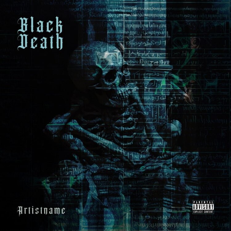 Black Death Metal Premade Album Cover Art